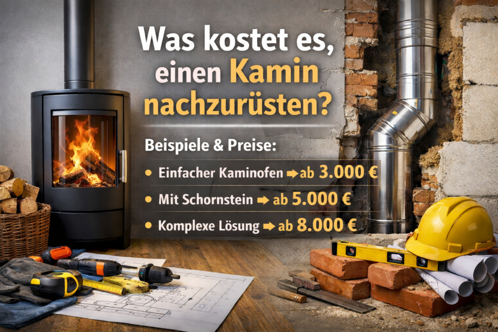 Kamin nachrüsten Kosten 2026: Preise ab 3.000 € + Beispiele